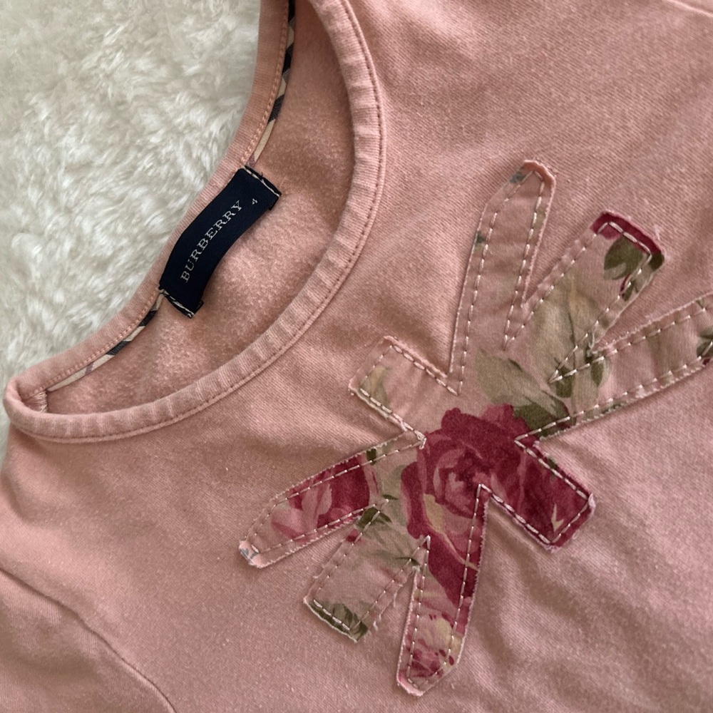 Burberry Pink Floral Embroidered Top
